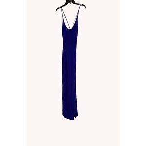 NWT Charlie Jade Cobalt Blue Sexy Maxi Dress Strappy Back Silk Nordstrom Large